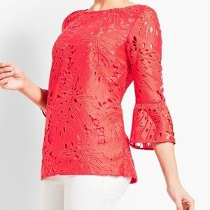 Talbots eyelet blouse